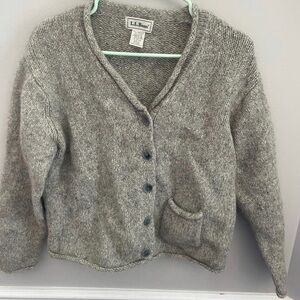 L.L. Bean Lambswool Womens Sweater Cardigan
